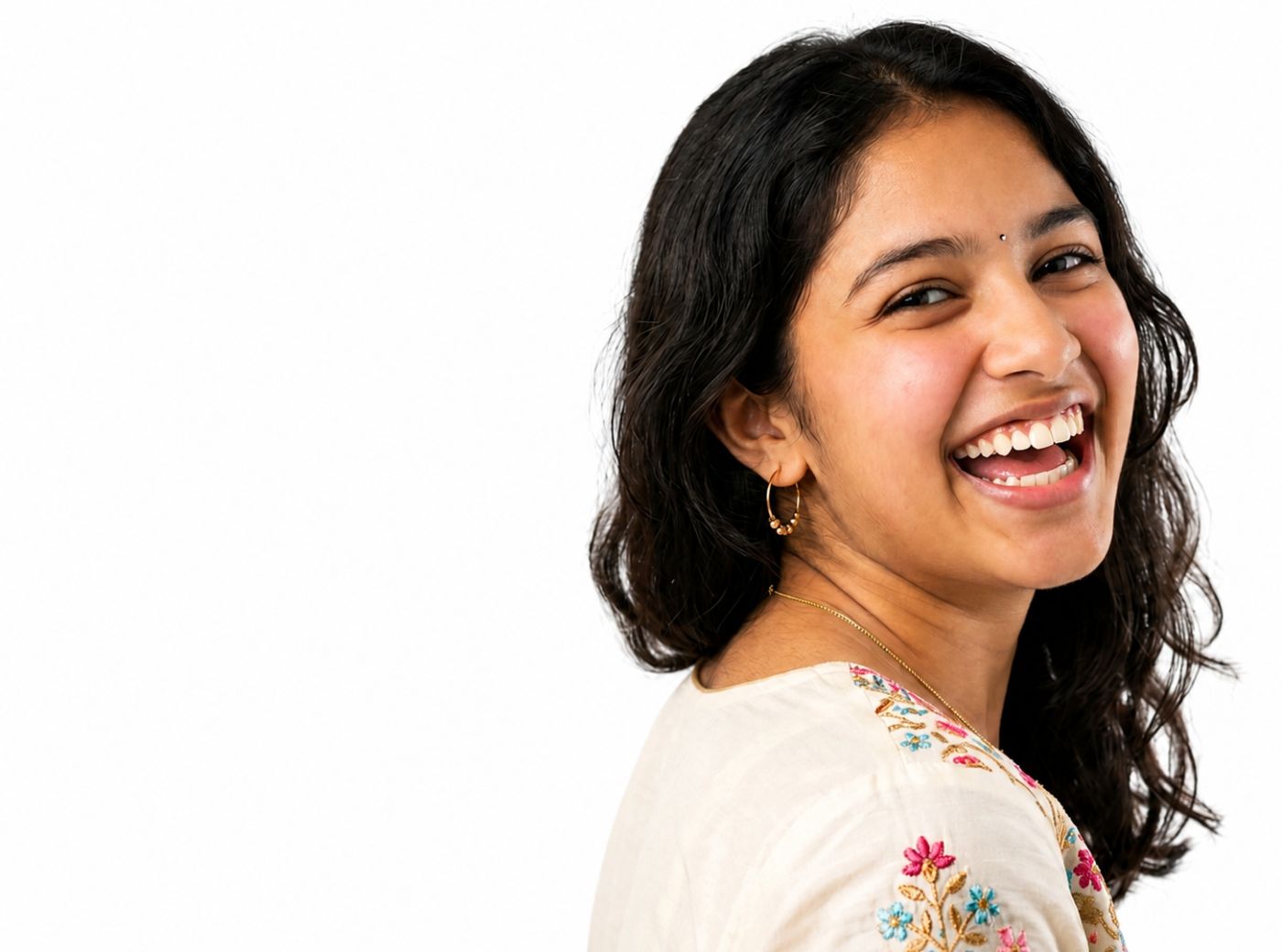 Happy smiling patient with dentist at The White Dental Practice, dental clinic near me in Mankapur Nagpur